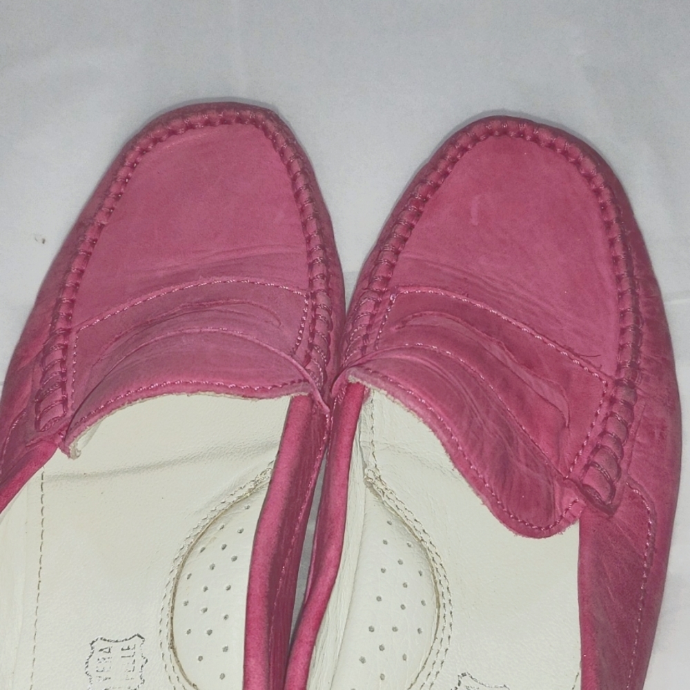 Primigi Fuchsia pink leather loafers Slip on Girls Youth size 2.5 EU size 34 New - Picture 10 of 13